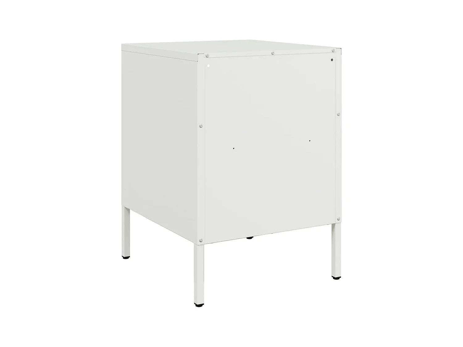 Mesitas de noche | Mesilla de noche 2 unidades acero blanco 36x39x50,5 cm