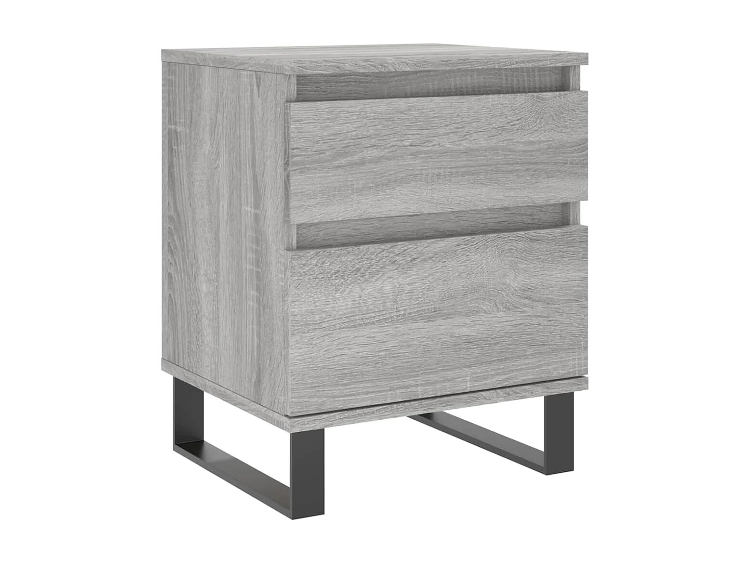 Mesita de noche | Mesilla de noche madera de ingeniería gris Sonoma 40x35x50 cm