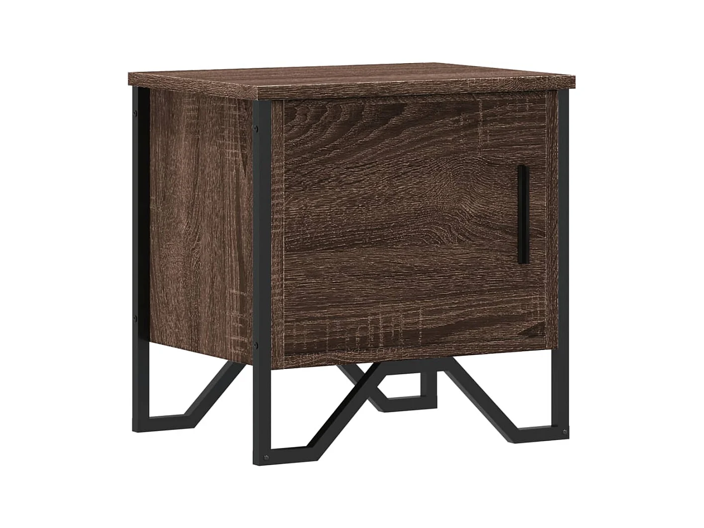 Mesita de noche | Mesilla de noche madera de ingeniería marrón roble 40x30x40 cm