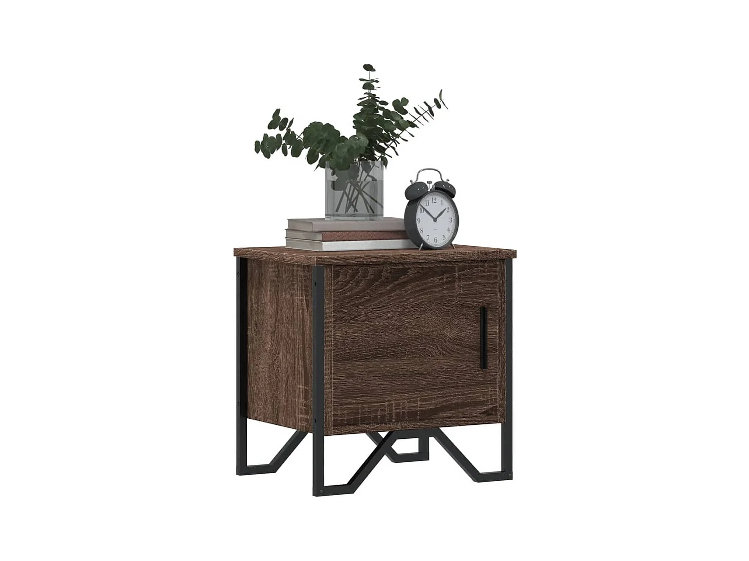 Mesita de noche | Mesilla de noche madera de ingeniería marrón roble 40x30x40 cm
