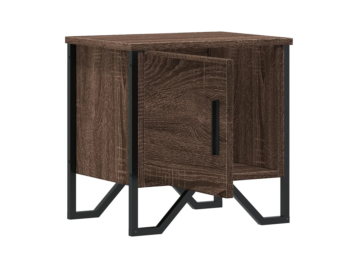 Mesita de noche | Mesilla de noche madera de ingeniería marrón roble 40x30x40 cm