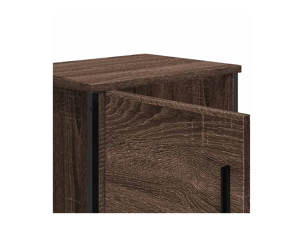 Mesita de noche | Mesilla de noche madera de ingeniería marrón roble 40x30x40 cm