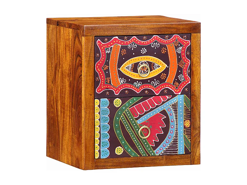 Mesita de Noche | Armario de Noche 2 uds con cajón Marrón 35x30x40 cm