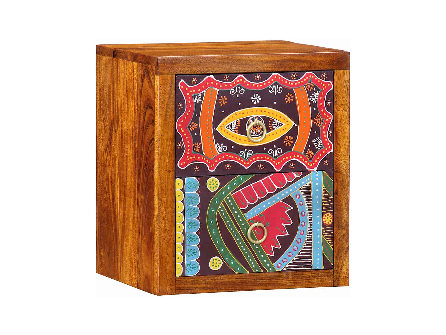 Mesita de Noche | Armario de Noche 2 uds con cajón Marrón 35x30x40 cm