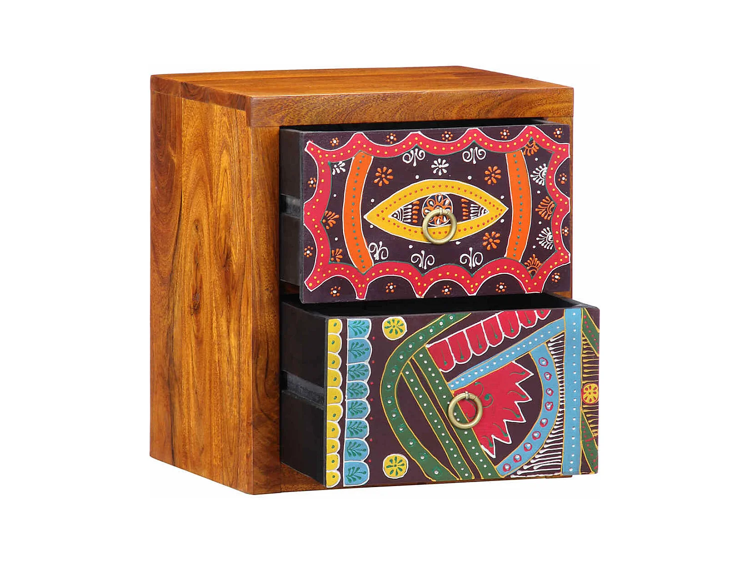 Mesita de Noche | Armario de Noche 2 uds con cajón Marrón 35x30x40 cm