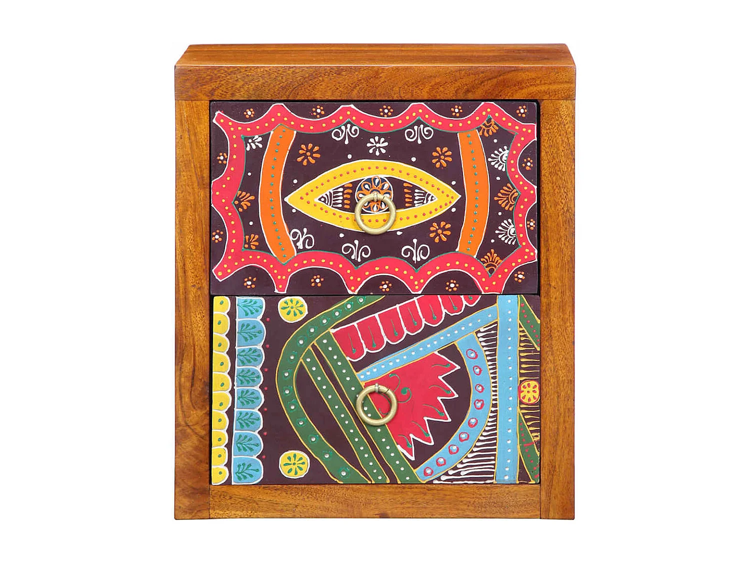 Mesita de Noche | Armario de Noche 2 uds con cajón Marrón 35x30x40 cm