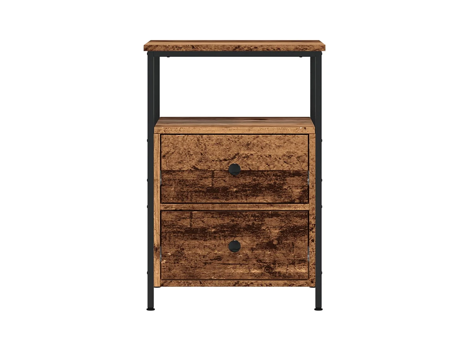 Mesitas de noche | Mesilla de noche 2 uds madera envejecida 34x35,5x50 cm