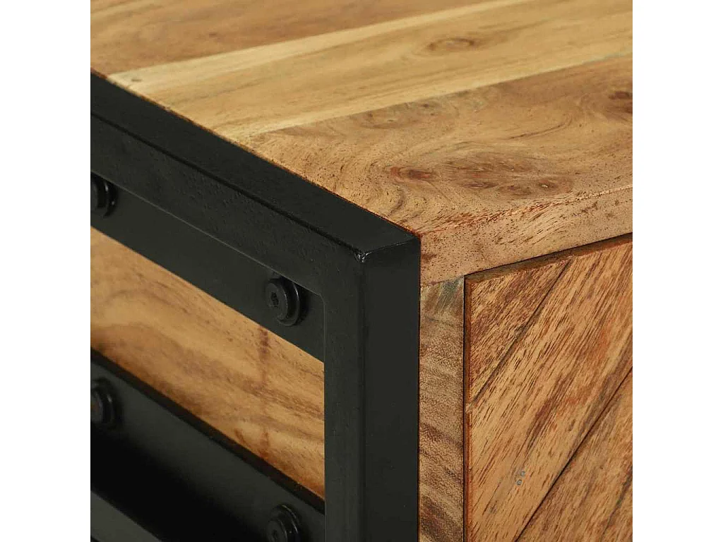 Table de chevet-Petite Table d'appoint Marron 40x35x50 cm Bois d'acacia massif