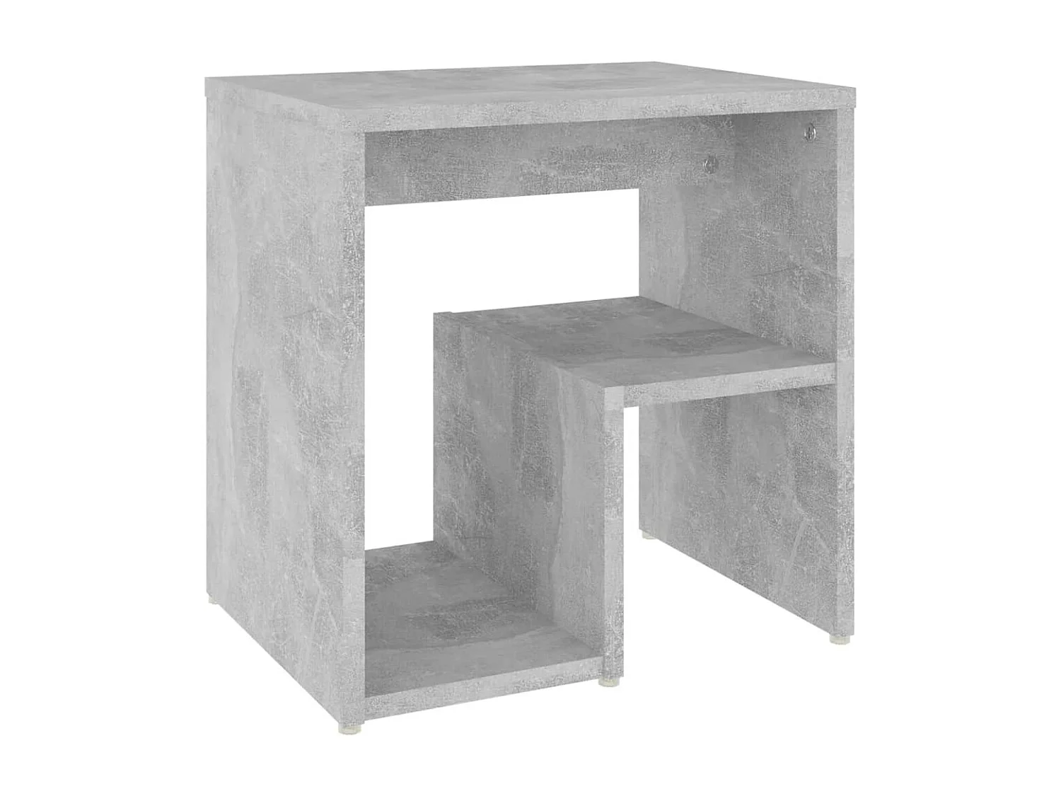 Nachttisch 2er Set-Beistelltisch Betongrau 40x30x40 cm Holzwerkstoff SHL85735