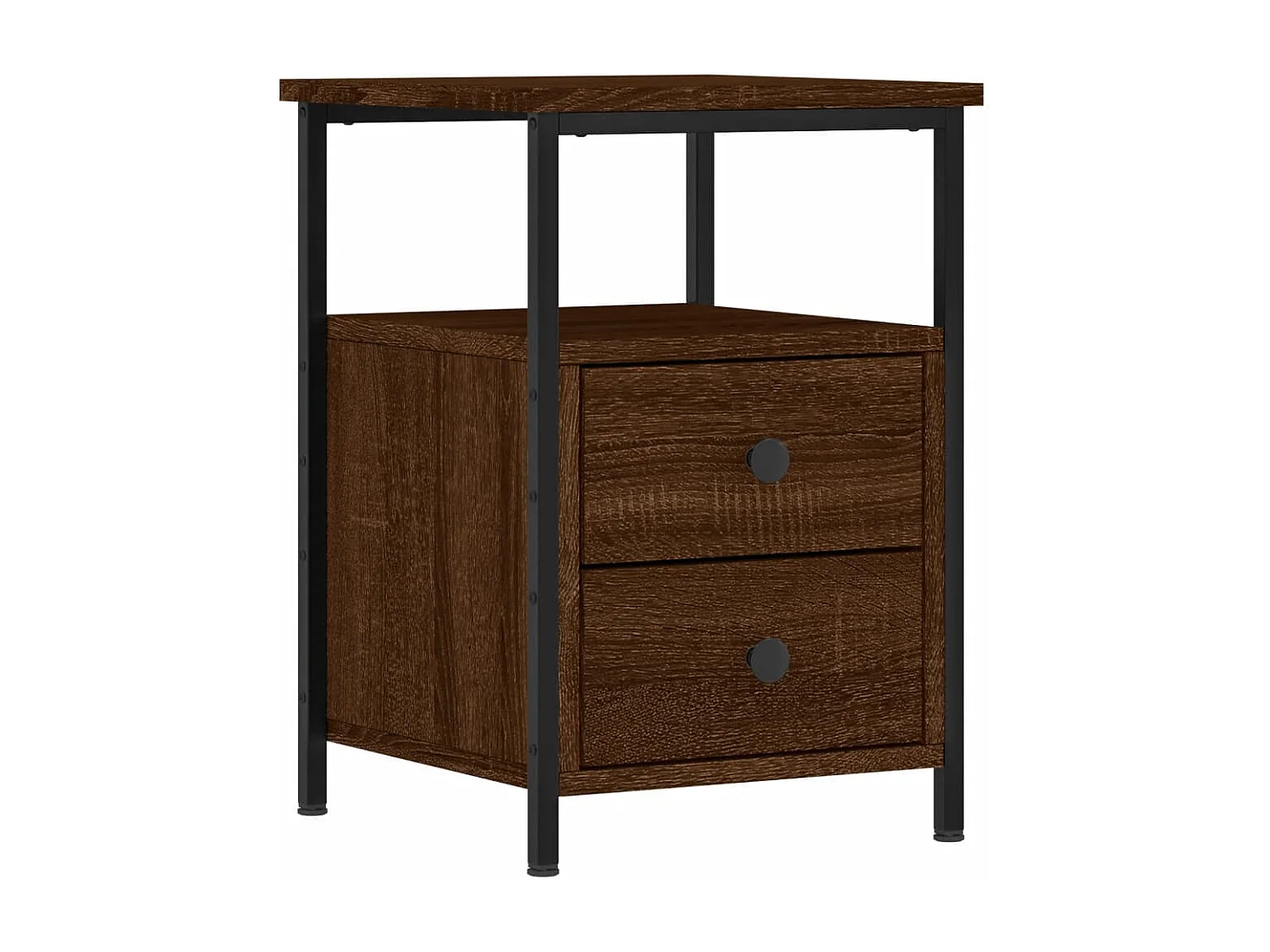 Mesitas de noche | Mesilla de noche 2 uds madera ingeniería marrón roble 34x35,5x50cm