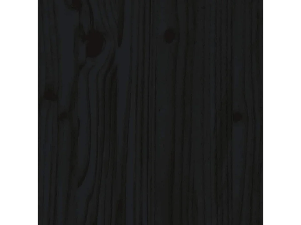 Nachttisch 2er Set-Beistelltisch-Nachttischkommode Schwarz 40x35x61,5 cm Massivholz Kiefer SHL42959