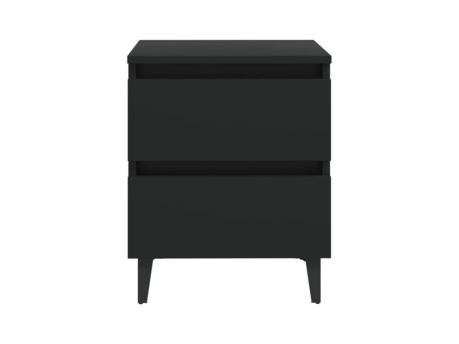 Mesitas de noche | Mesilla de noche 2 uds madera contrachapada negro 40x35x50 cm