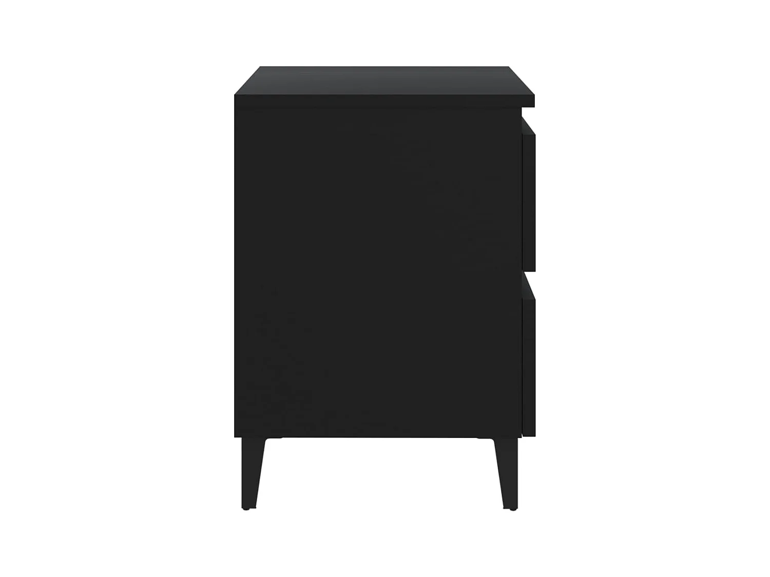 Mesitas de noche | Mesilla de noche 2 uds madera contrachapada negro 40x35x50 cm