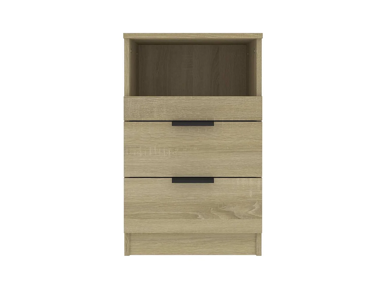 Mesita de noche | Mesilla de noche 2 uds madera contrachapada color roble Sonoma