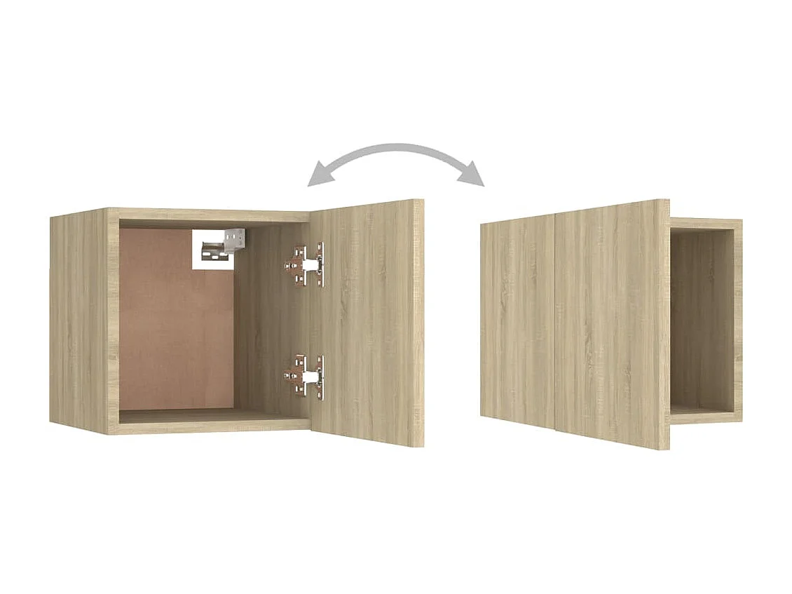 Lot de 2 Tables de chevet Chêne sonoma 30,5x30x30cm Bois ingénierie