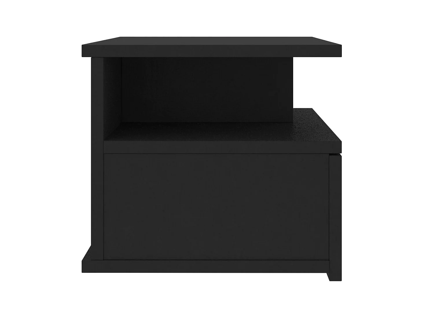 Mesitas de noche | Mesilla de noche flotantes 2 uds madera negra 40x31x27 cm