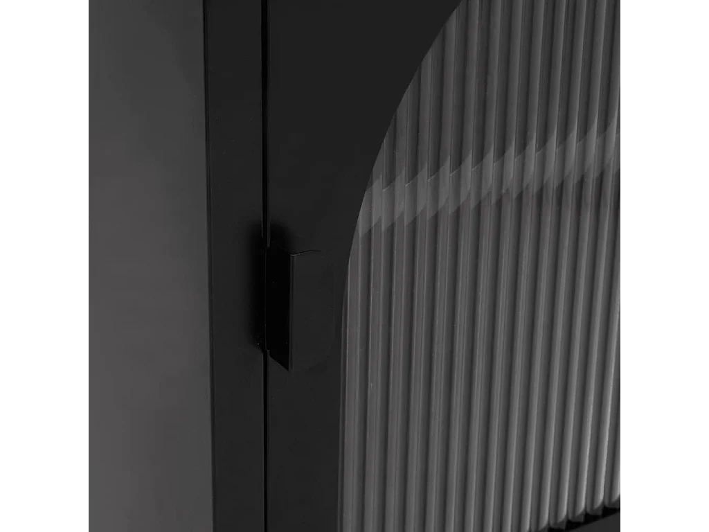 Nachttisch 2er Set-Beistelltisch-Nachttischkommode Schwarz 50x35x60 cm Glas und Stahl SHL10866