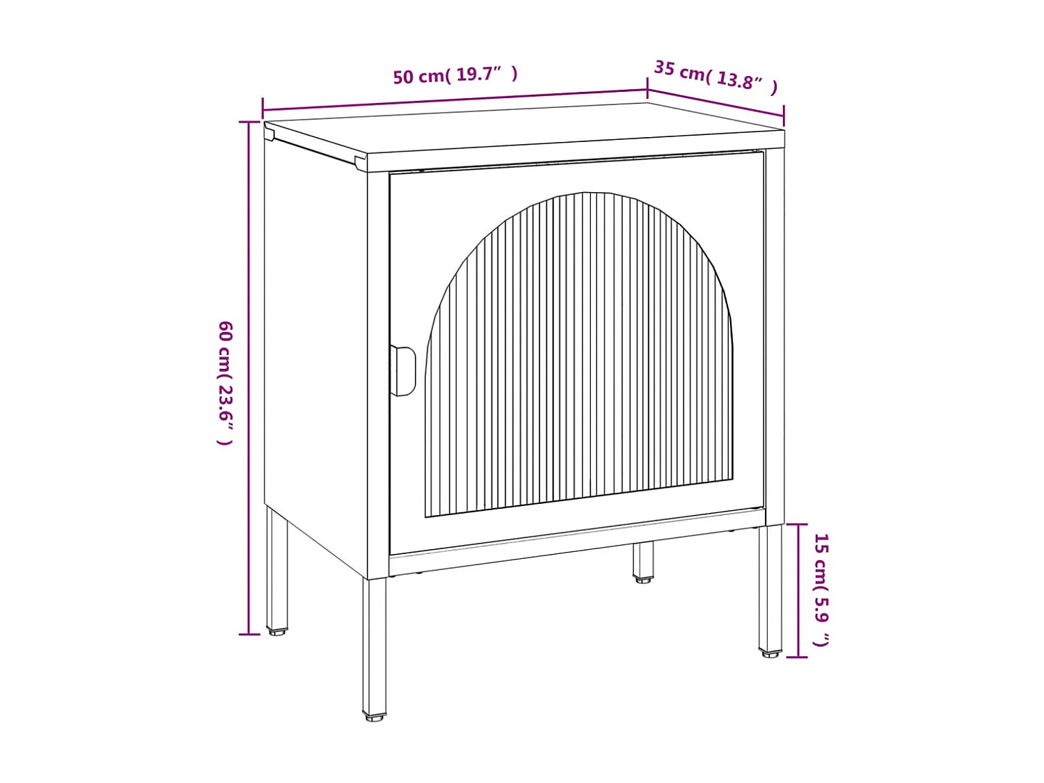 Nachttisch 2er Set-Beistelltisch-Nachttischkommode Schwarz 50x35x60 cm Glas und Stahl SHL10866