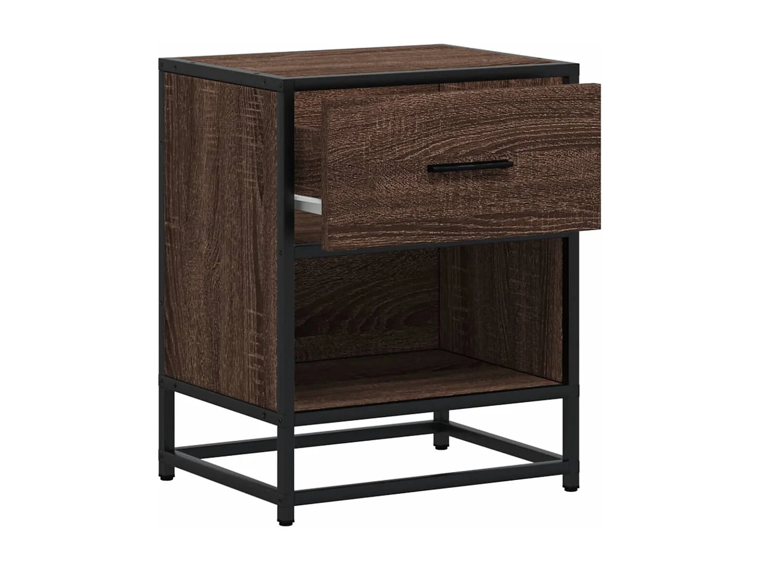 Nachttisch-Beistelltisch Braun Eichen-Optik 40x31x50 cm Holzwerkstoff SHL53603