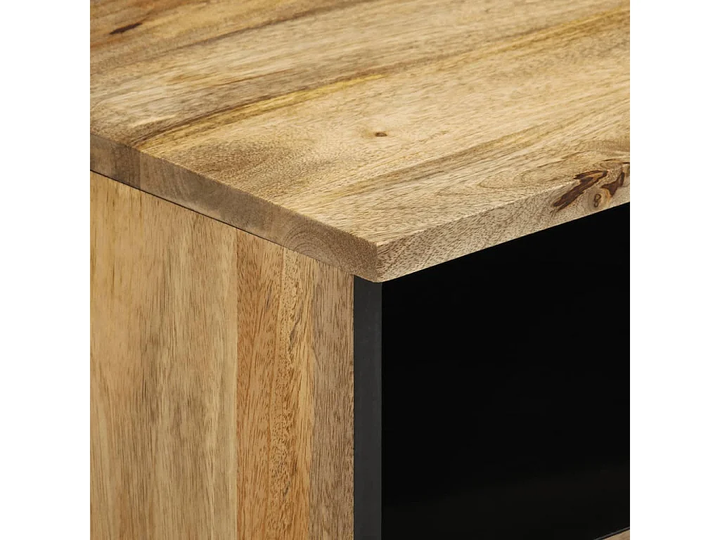 Mesita de noche | Mesilla de noche de madera maciza de mango 40x33x46 cm
