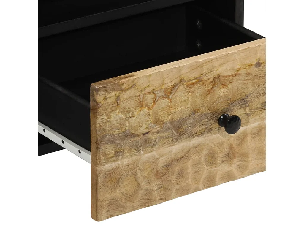 Nachttisch-Beistelltisch 40x33x46 cm Massivholz Mango SHL43373