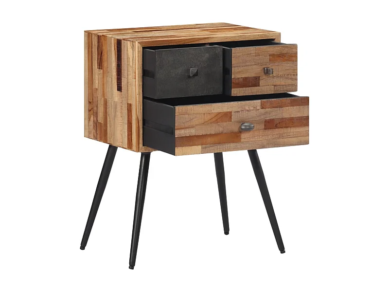 Mesita de noche | Mesilla de noche madera maciza de teca 47x31,5x60 cm