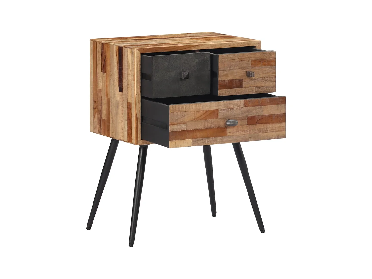 Mesita de noche | Mesilla de noche madera maciza de teca 47x31,5x60 cm