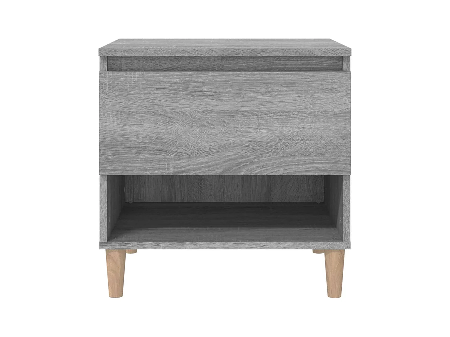 Mesa de Cabeceira Moderna 2 peças 50x46x50 cm deriv. madeira cinza sonoma