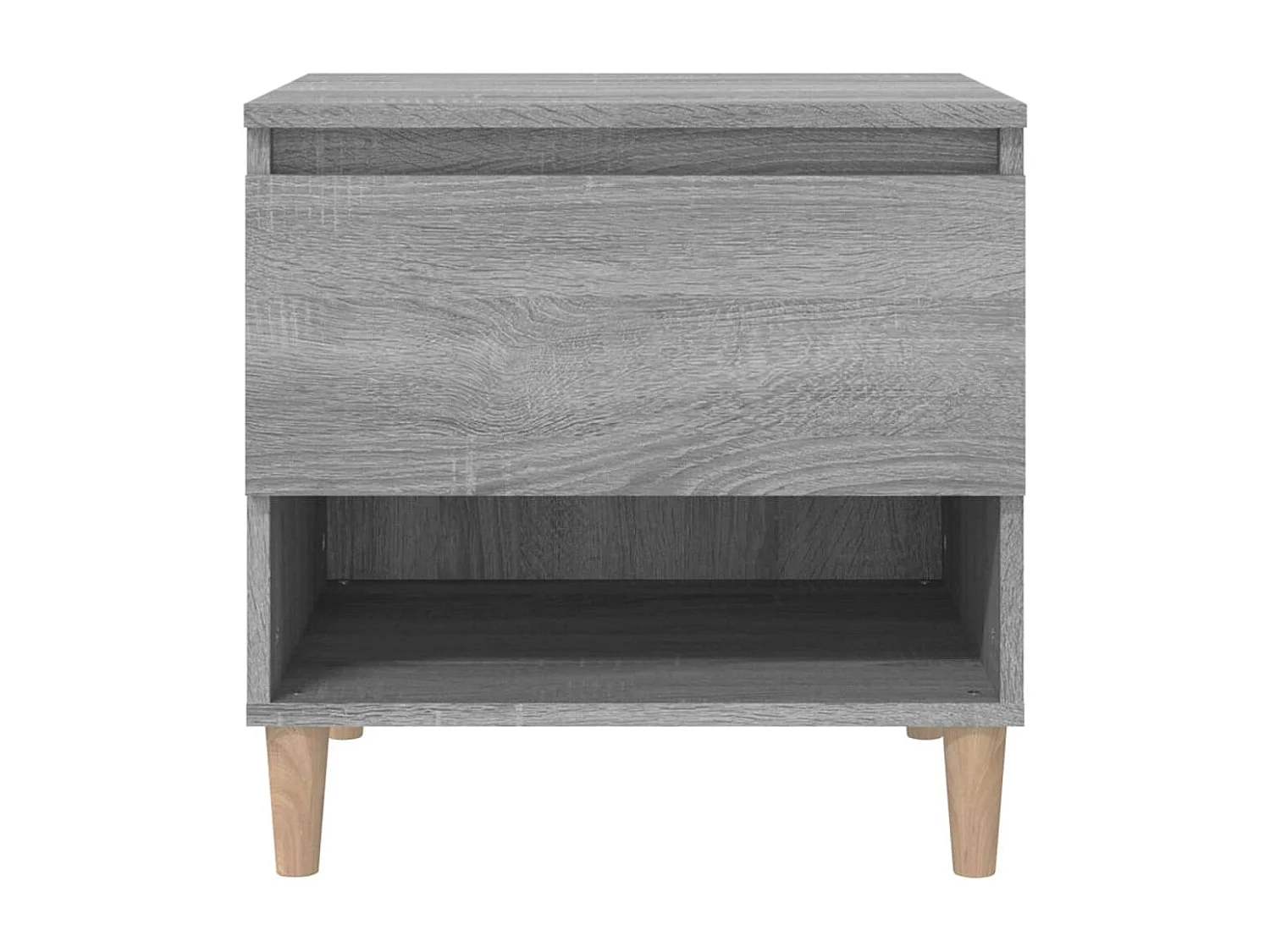 Nachttisch 2er Set-Beistelltisch-Nachttischkommode Grau Sonoma 50x46x50 cm Holzwerkstoff SHL65915