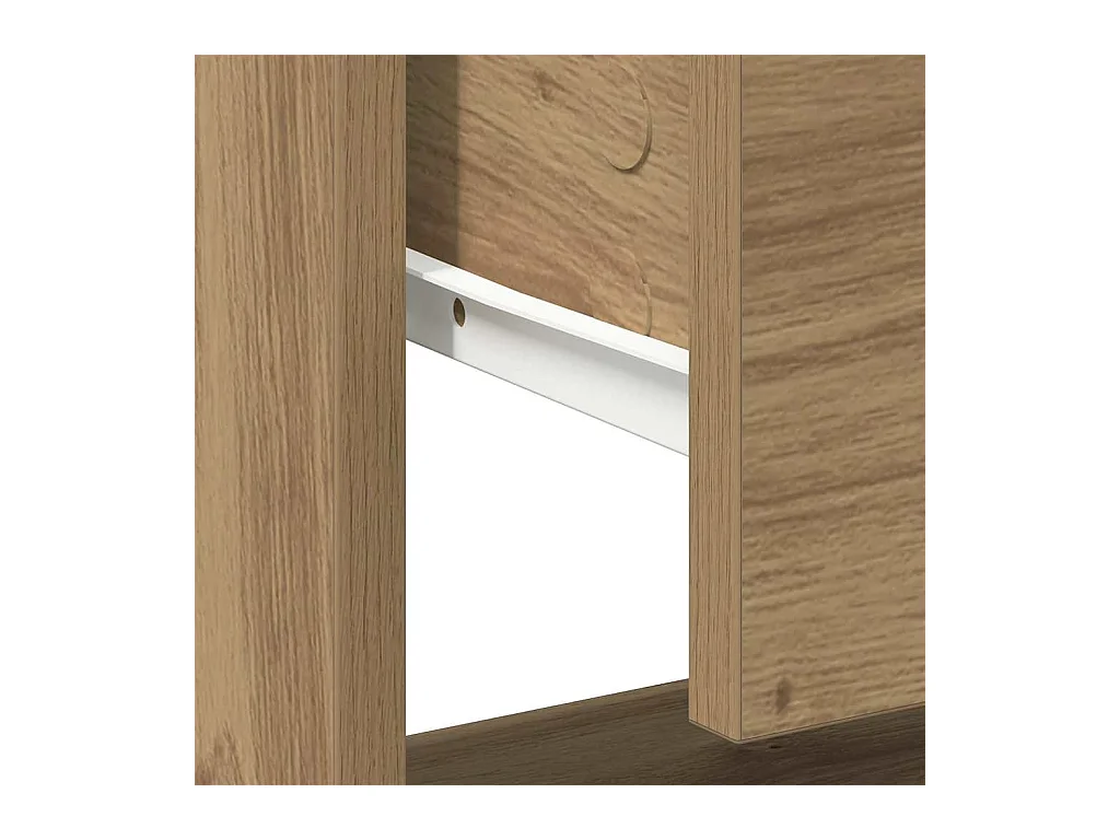 Table de chevet-Table d'appoint chêne artisanal 45x34x44 cm Bois d'ingénierie