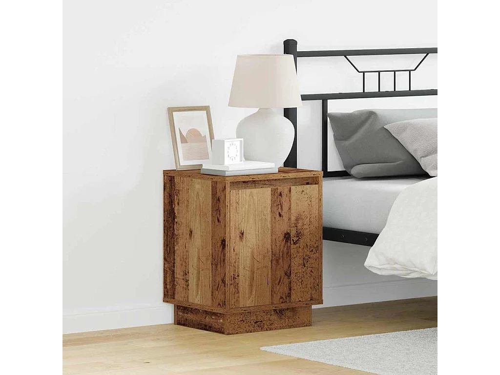 Mesita de Noche | Armario de Noche | Mesilla de noche con Madera Vieja 39x34.5x50 cm