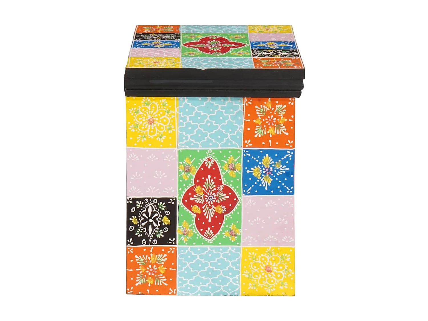 Nachttisch-Beistelltisch 2 pcs Mehrfarbig 40 x 30 x 40 cm Massivholz Mango SHL74736