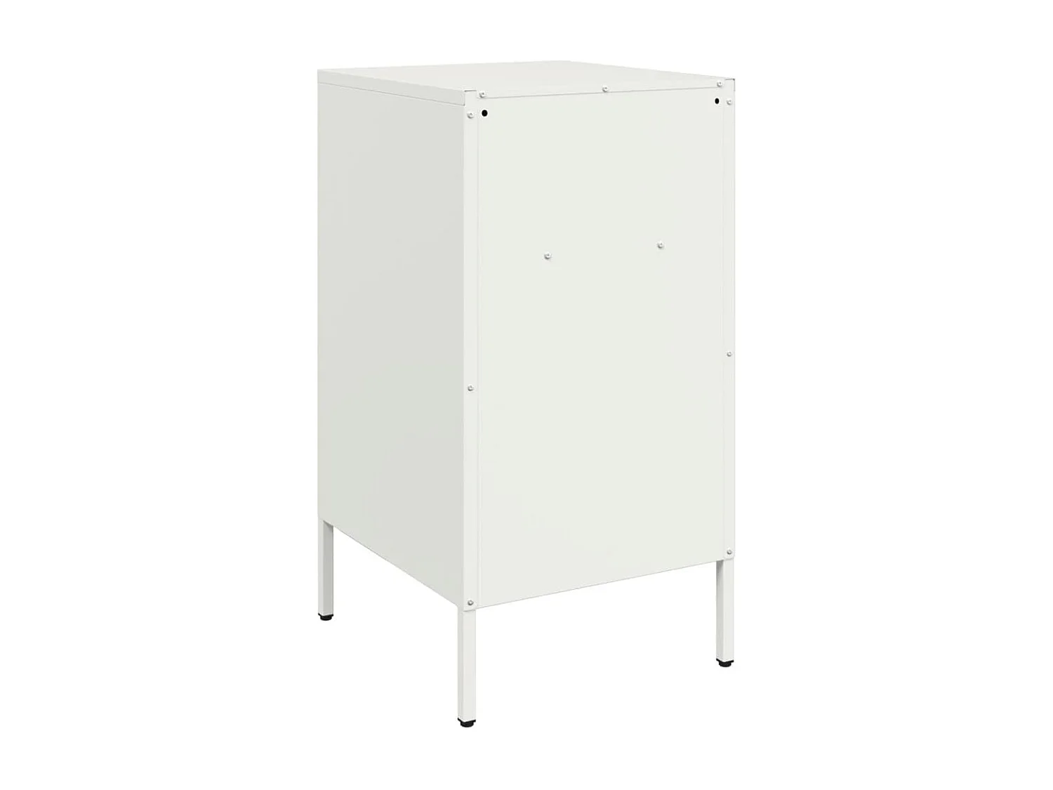 Nachttisch-Beistelltisch-Nachtschrank Weiß 36x39x68 cm Stahl SHL64734