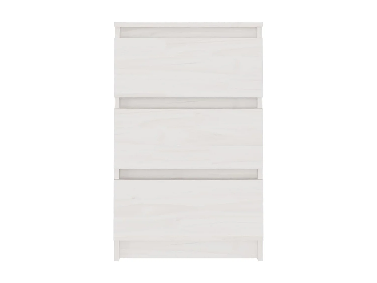 Mesita de noche | Mesilla de noche madera maciza de pino blanca 40x29,5x64 cm