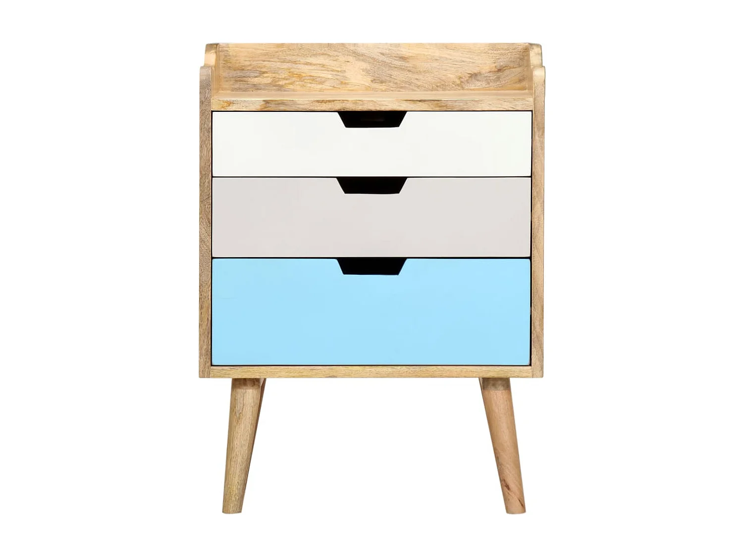 Mesita de noche | Mesilla de noche de madera maciza de mango 47x35x63 cm