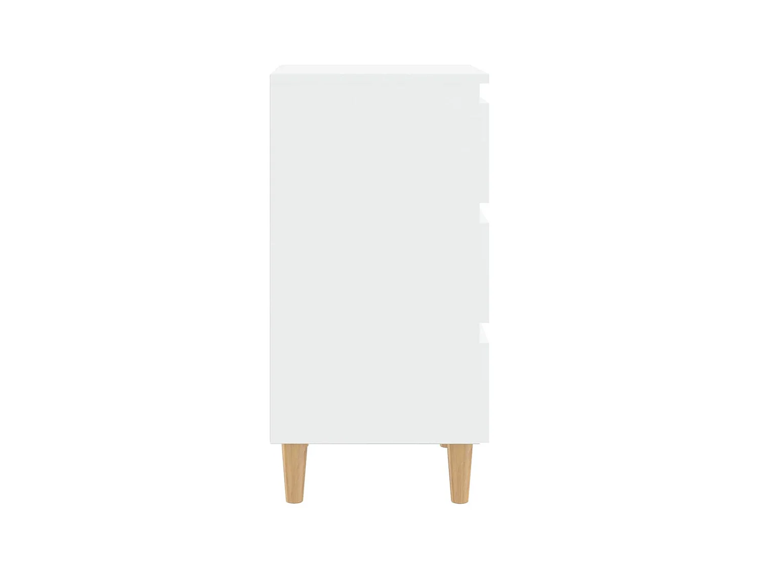 Mesita de noche | Mesilla de noche con patas de madera maciza blanca 40x35x69 cm