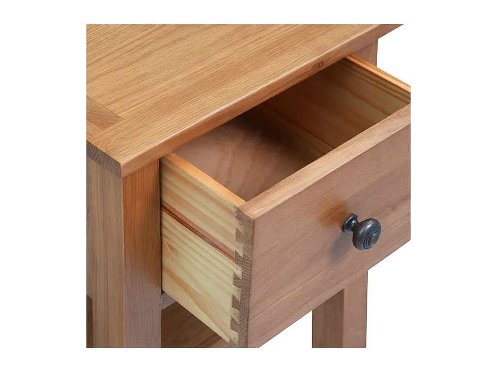 Mesita de noche | Mesilla de noche de madera de roble maciza 36x30x47 cm