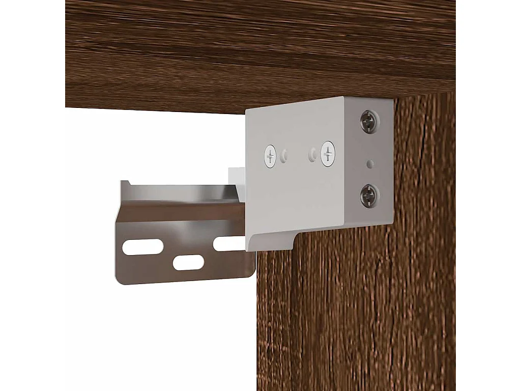 Nachttisch hängend | Wand-Nachttisch Braun Eichen-Optik 40x31x39,5 cm SHL50433