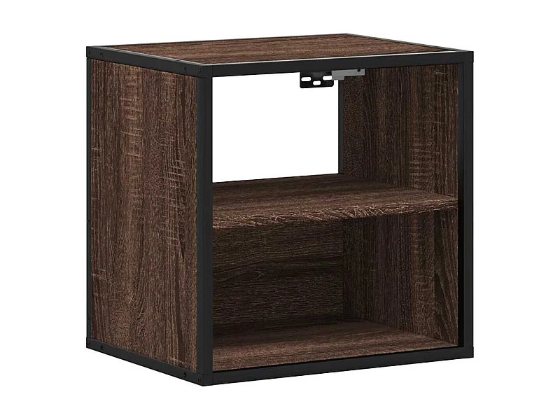 Table de chevet suspendue chêne marron 40x31x39,5 cm