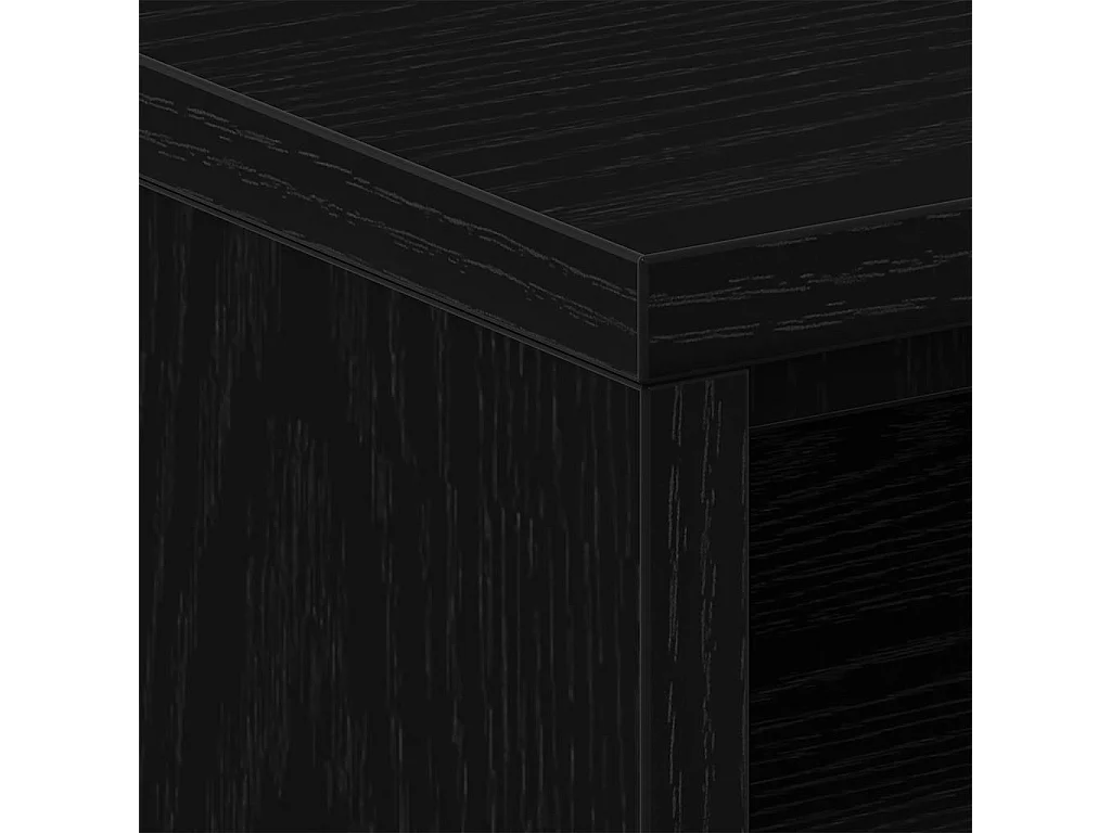 Nachttisch-Beistelltisch Schwarz Eichen-Optik 40x30x40 cm Holzwerkstoff SHL63960