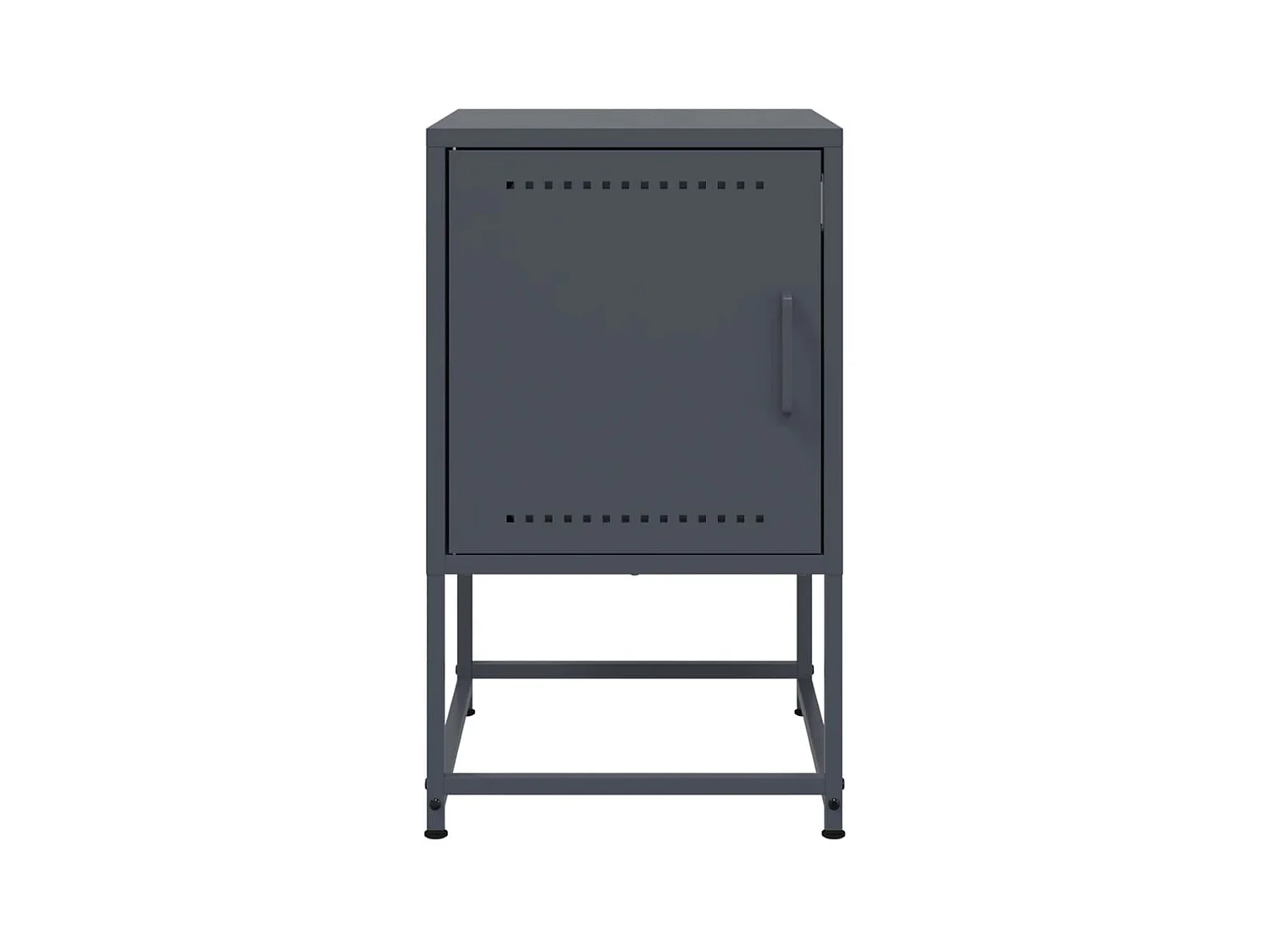 Tables de chevet lot de 2 avec tiroirs anthracite 36x39x60,5 cm acier