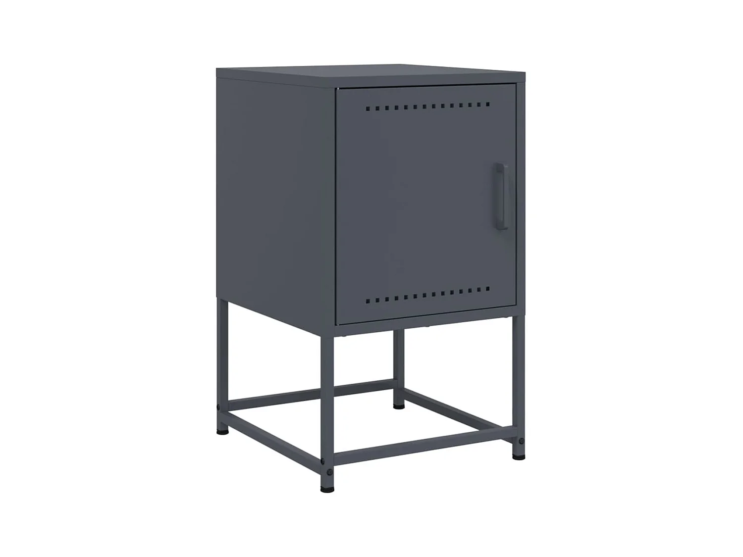 Tables de chevet lot de 2 avec tiroirs anthracite 36x39x60,5 cm acier