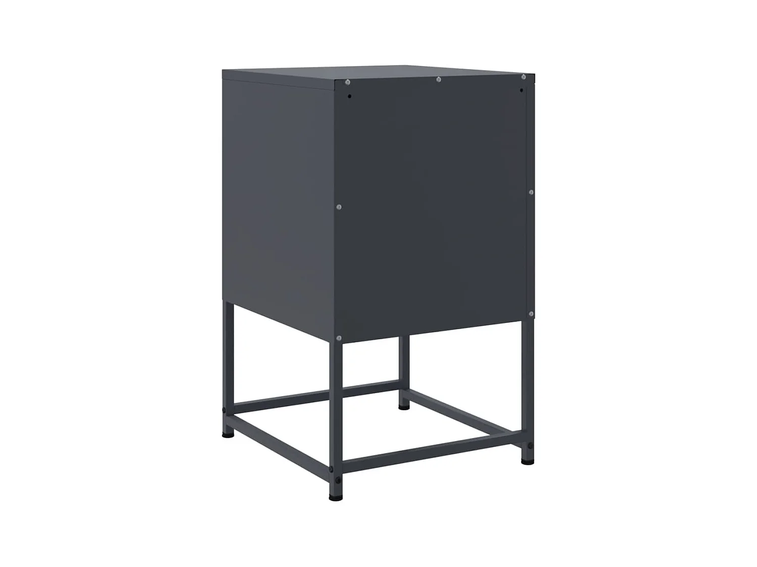 Tables de chevet lot de 2 avec tiroirs anthracite 36x39x60,5 cm acier