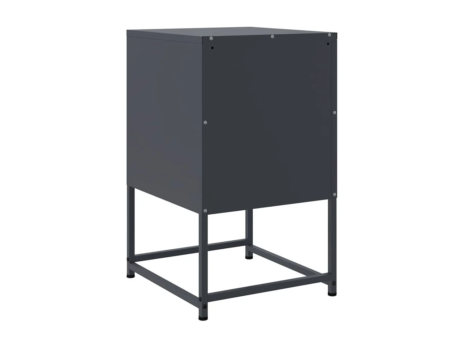 Nachttisch 2er Set-Beistelltisch-Nachttischkommode Anthrazit 36x39x60,5 cm Stahl SHL99312