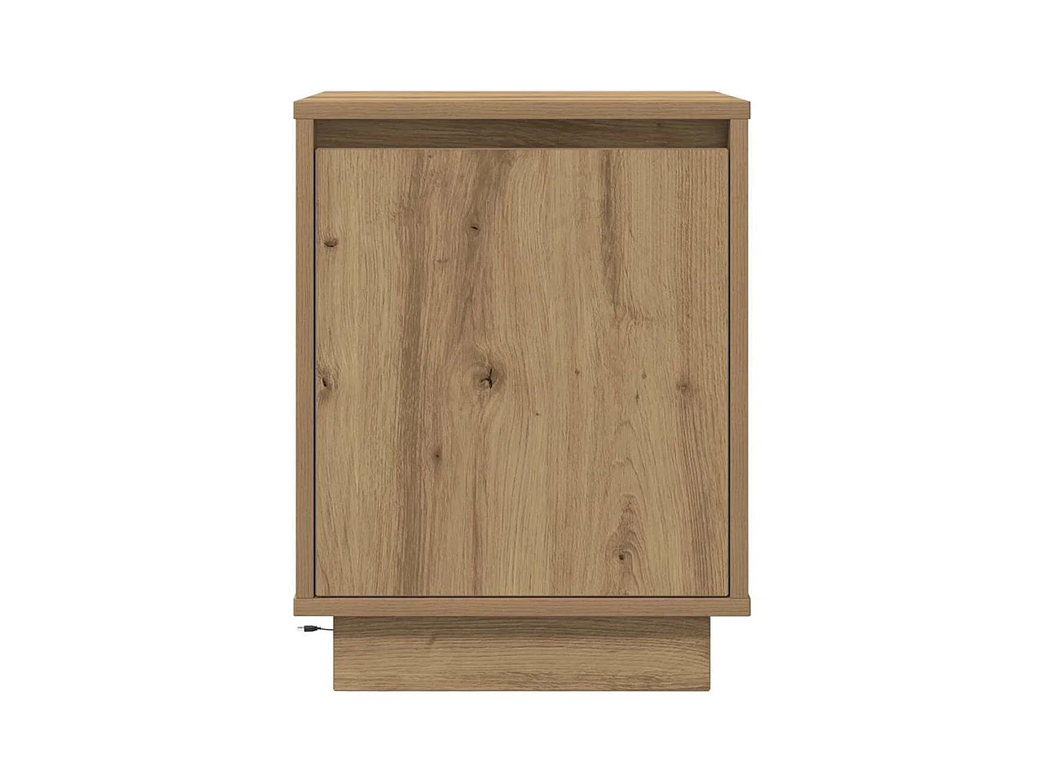 Mesitas de noche | Mesilla de noche con luces LED 2 uds roble artisan 38x34x50 cm