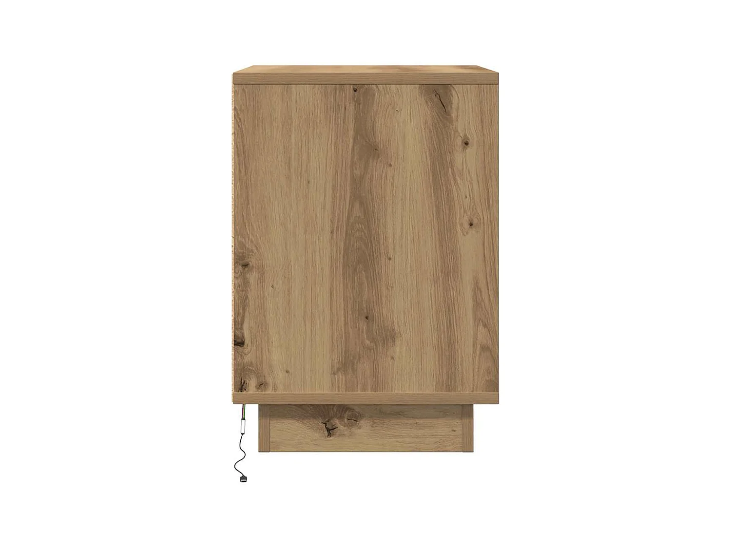 Mesitas de noche | Mesilla de noche con luces LED 2 uds roble artisan 38x34x50 cm