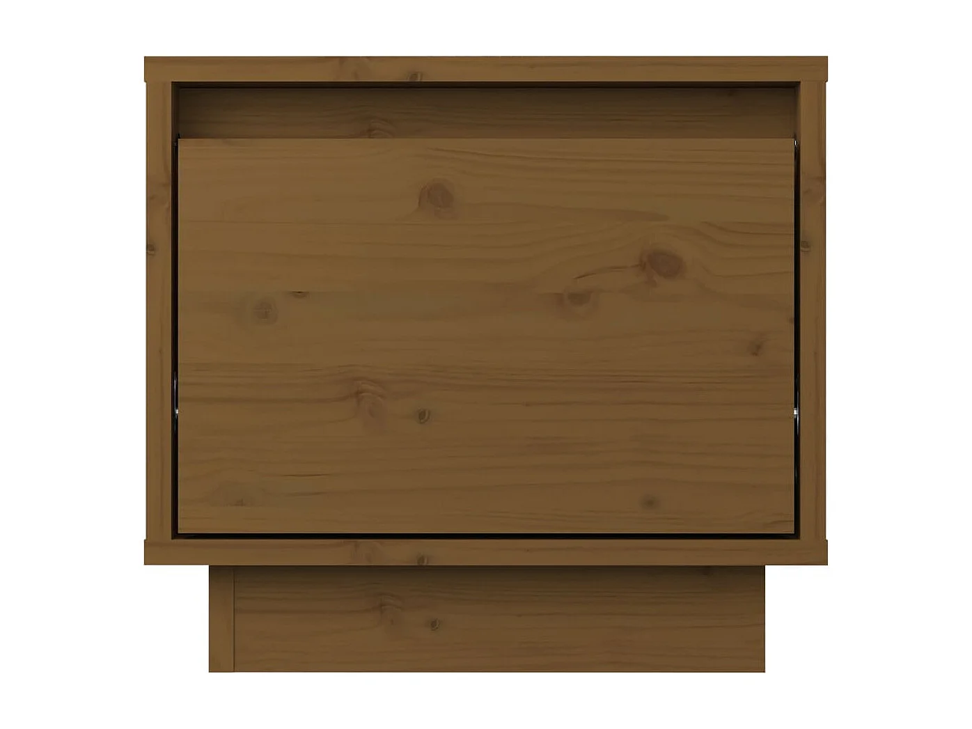 Nachttisch 2er Set-Beistelltisch-Nachttischkommode Honigbraun 35x34x32 cm Massivholz Kiefer SHL46733