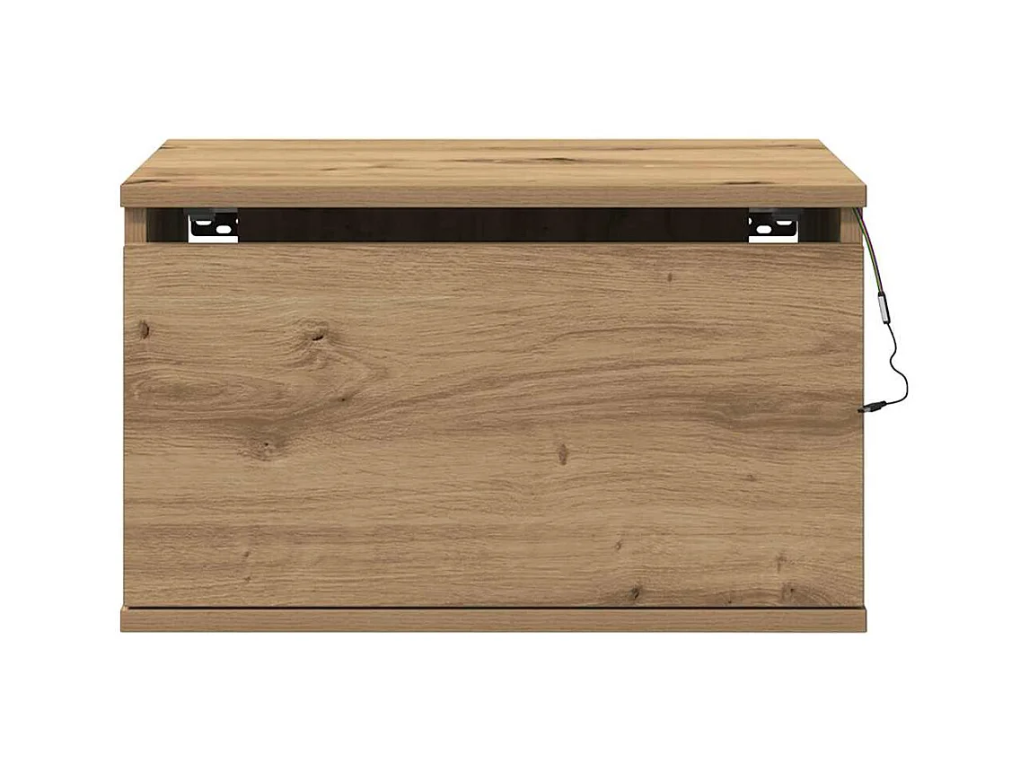 Mesita de Noche | Armario de Noche montado en la pared con cajón Roble artisan