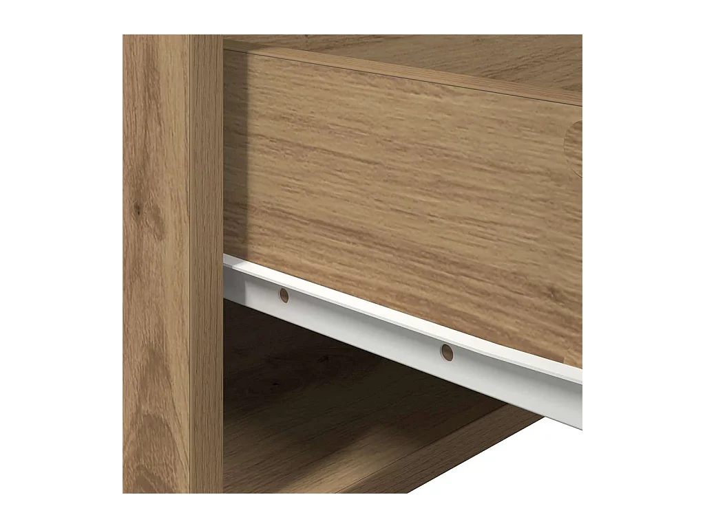 Mesita de Noche | Armario de Noche montado en la pared con cajón Roble artisan