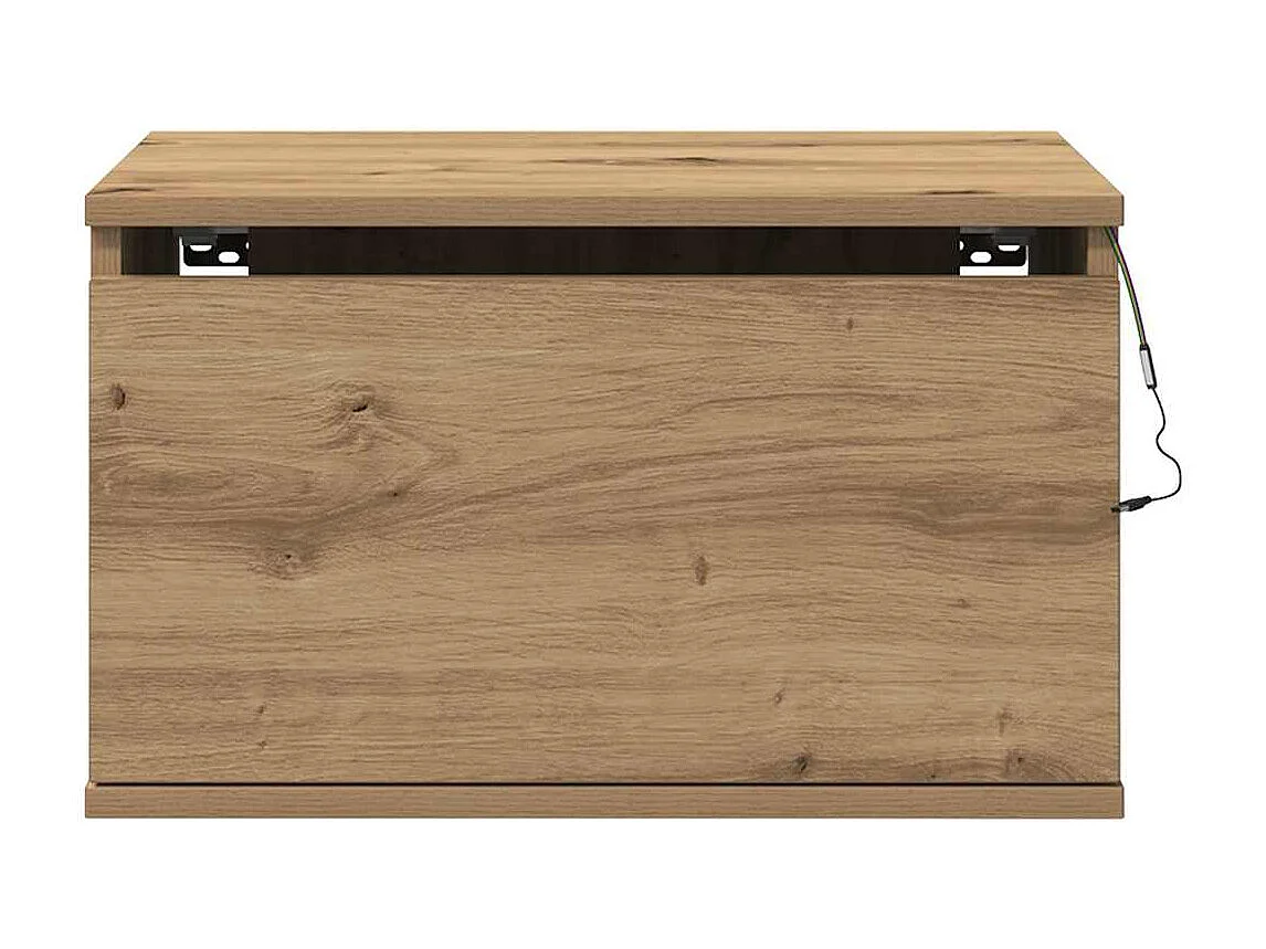 Mesita de Noche | Armario de Noche montado en la pared con cajón Roble artisan